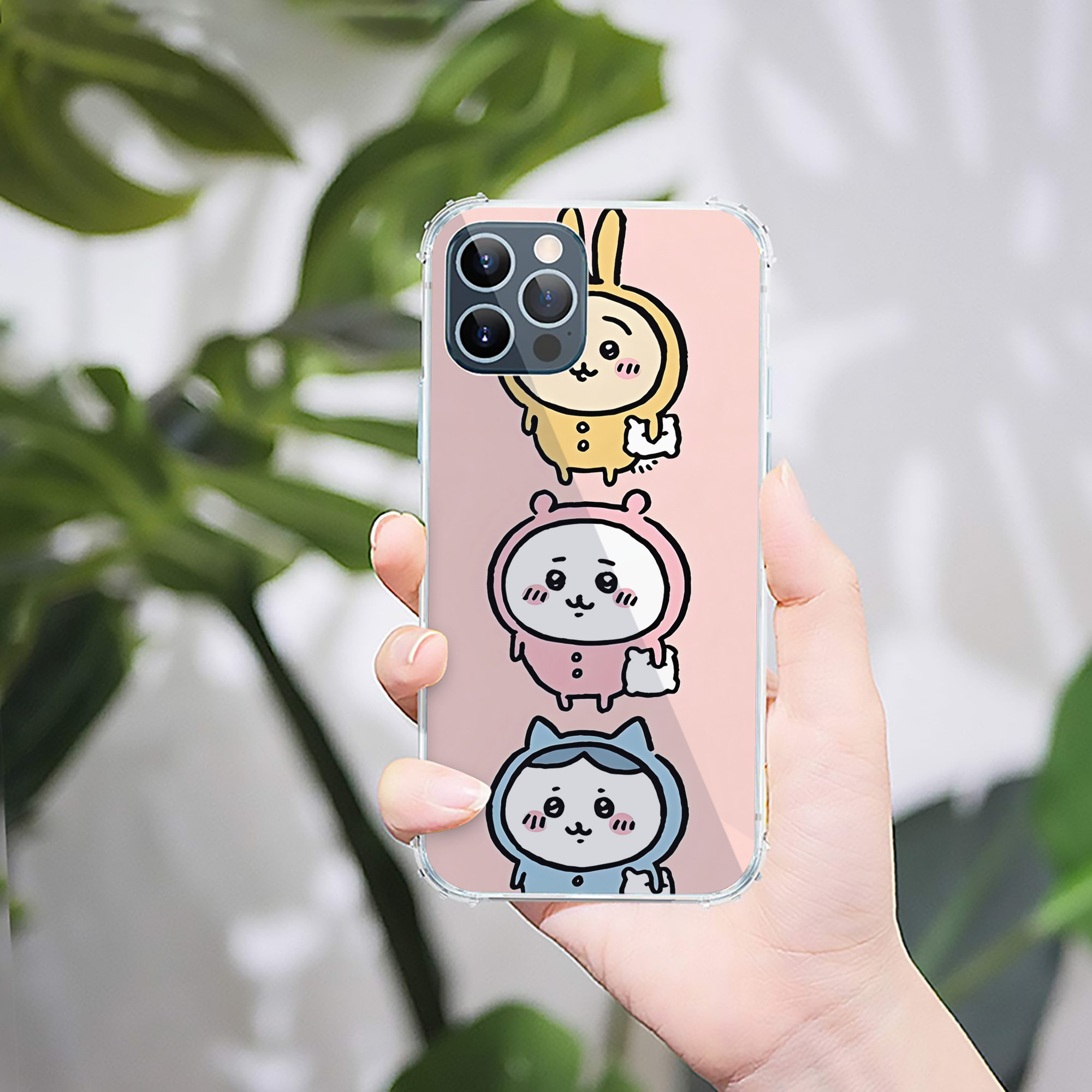 （画像用） ちいかわ Chii-kawa 【iPhone 12シリーズ対応】透明スマホケース（クリアソフトケース）
